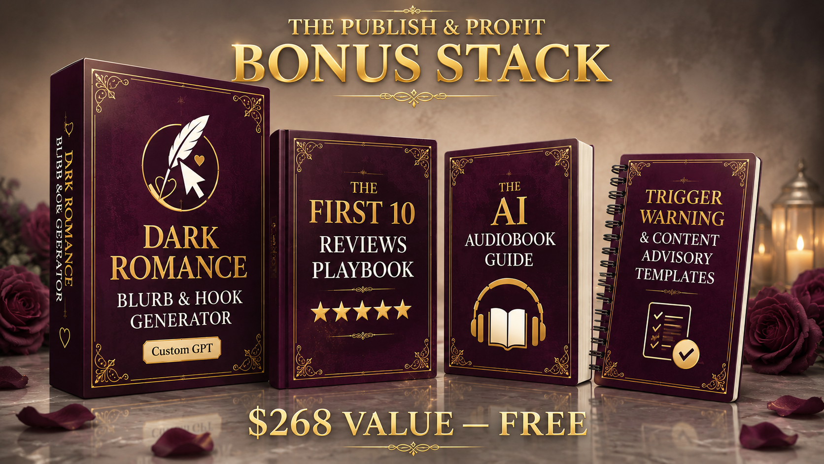 The Publish & Profit Bonus Stack — 4 bonuses worth $268, free